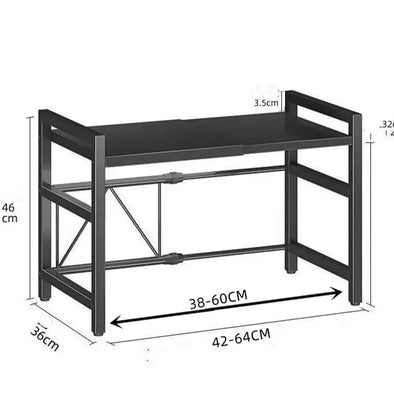 Adjustable METAL Microwave Rack Multi-functional Microwave Rack, Kitchen Spice Rack, Oven Rack Storage Rack for Seasonings 2 or 1 Soft