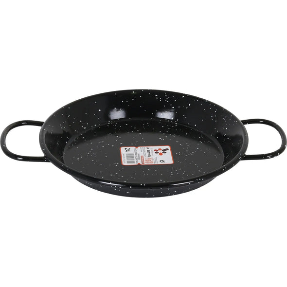 The star-Valencian paella pan marred from (15 cm to 80 cm) -vitrified steel, high quality and durability-non-stick paella pan with two handles, easy to clean