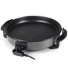 Maxhome-electric Pizza pan, paella pan, 36cm, glass lid, adjustable thermostat, 1500W electric pan, non-stick coating