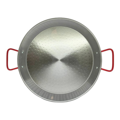 The Ideal Valencian large polished steel paella pan for cooking paella; Different sizes, large sizes