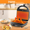 AIGOSTAR 3-in-1 sandwich maker, Grill and waffle. 3 removable non-stick and interchangeable plates. (750W)