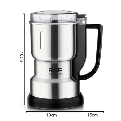 350W stainless steel electric coffee mill with 4 leaves for seeds fruits herbs and spices kitchen tool