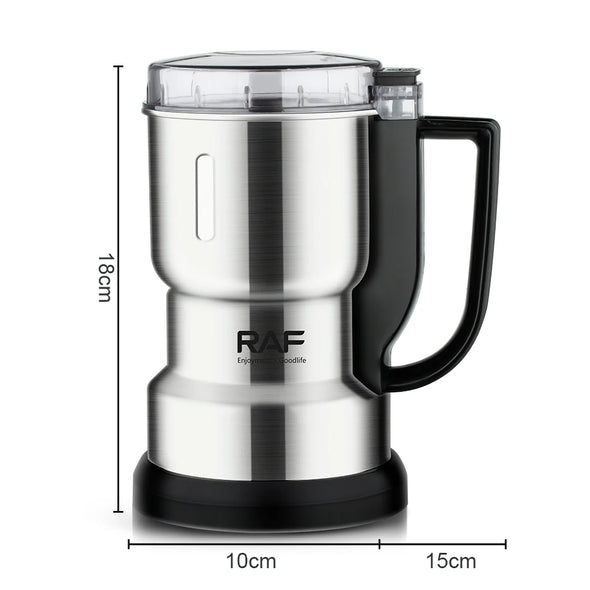 350W stainless steel electric coffee mill with 4 leaves for seeds fruits herbs and spices kitchen tool