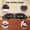 AIGOSTAR electric stove, 2500 W portable kitchen hob, 5 level adjustable thermostat, indicator light, non-slip mat.