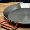 The Ideal Valencian large polished steel paella pan for cooking paella; Different sizes, large sizes