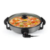 Maxhome-electric Pizza pan, paella pan, 36cm, glass lid, adjustable thermostat, 1500W electric pan, non-stick coating