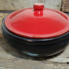 Black and red Biosa clay pot for cooking in Vitro, Gas and oven