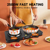 AIGOSTAR electric stove, 2500 W portable kitchen hob, 5 level adjustable thermostat, indicator light, non-slip mat.