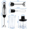 6-speed and Turbo function hand blender 500ml chopper 600ml measuring glass and egg beater (1000W power)