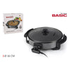 Maxhome-electric Pizza pan, paella pan, 36cm, glass lid, adjustable thermostat, 1500W electric pan, non-stick coating