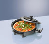 Maxhome-electric Pizza pan, paella pan, 36cm, glass lid, adjustable thermostat, 1500W electric pan, non-stick coating