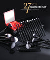 DUcare 27pcs Makeup Brush Set Professional Cosmetics Blushes Foundation Eyeshadow Eyelash Beauty Make Up Tool with Makeup Bag