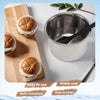 Double Boiler Pot Set Stainless Steel Melting Pot with Silicone Spatula for Melting Chocolate,Soap,Wax,Candle Making