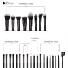 DUcare 27pcs Makeup Brush Set Professional Cosmetics Blushes Foundation Eyeshadow Eyelash Beauty Make Up Tool with Makeup Bag