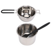 Double Boiler Pot Set Stainless Steel Melting Pot with Silicone Spatula for Melting Chocolate,Soap,Wax,Candle Making