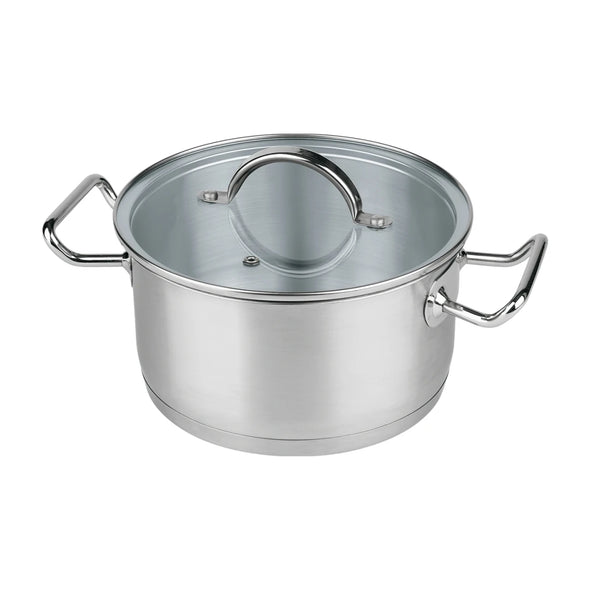 Lifestyle-Pot Stainless Steel with Lid and Handles, Soup Pot, Multi-function Pot, Induction Special Encapsulated Bottom, Ø16-Ø 26cm