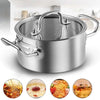 Lifestyle-Pot Stainless Steel with Lid and Handles, Soup Pot, Multi-function Pot, Induction Special Encapsulated Bottom, Ø16-Ø 26cm