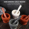 Household Grinder Pressing And Mashed Garlic Mashing Pot Manual Mashing Medicine Pot Jujube Wood Pounding Garlic Stone Mortar