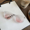 Powder Blusher Glasses Korean Oversized Gradual Pink Sunglasses Fashion Computer Goggle Women's Gift Blue Light Blocking Glasses