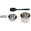 Double Boiler Pot Set Stainless Steel Melting Pot with Silicone Spatula for Melting Chocolate,Soap,Wax,Candle Making