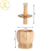 460ml Large Capacity bamboo Garlic Press Spice Grinder Manual Mashed Garlic Grinder with Bamboo Mortar and Pestle Kitchen Tools