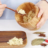 460ml Large Capacity bamboo Garlic Press Spice Grinder Manual Mashed Garlic Grinder with Bamboo Mortar and Pestle Kitchen Tools