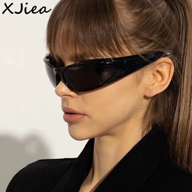 Y2k Sunglasses For Women Vintage Punk Men's Sun Glasses Retro Oval Mirror Lenses Eyewear Outdoor Cycling Goggle UV400