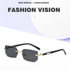 Rimless Cut Edge Rectangle Sunglasses Unisex Frameless Eyewear Designer Fashion Vintage Square Shade Y2k Sun Glasses Goggles