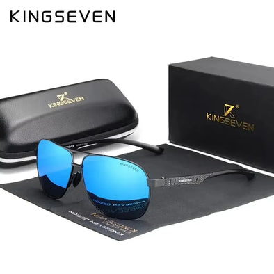 KINGSEVEN 2024 Brand Men Aluminum Sunglasses Polarized UV400 Mirror Male Eye Protection Glasses Women Men Oculos de sol Eyewear