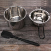 Double Boiler Pot Set Stainless Steel Melting Pot With Silicone Spatula For Melting Chocolate,Soap,Wax,Candle Making