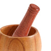 Wooden Mortar and Pestle Set,Rustic Handmade Mortar, Spice Grinder , Mixer Manual Mashing Bowl Seasonings Kitchen Utensils