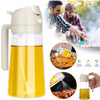 1-4Pc 2-in-1 Sprayer Pourer Oil Empty Bottle Plastic Oil Container Dispenser Vaporizer Kitchen Barbecue Camping Cooking Utensils