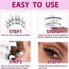 4Pairs Magnetic Eyelashes With 1Pcs Applicator No Glue Natural False Eyelashes Soft Eyelashes Extension For Travel Makeup