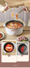 Portable Electric Multifunctional Cooker Household Double Layer Hot Pot Mini Non-stick Cookware for Kitchen and Home Appliance