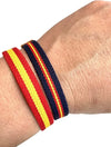 2 Pack elastic bracelets flag Spain and Navy