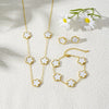 Hot five-leaf grass clover plum necklace bracelet earrings unembroidered steel women jewelry high-grade wholesale