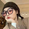 Powder Blusher Glasses Korean Oversized Gradual Pink Sunglasses Fashion Computer Goggle Women's Gift Blue Light Blocking Glasses