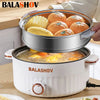 Portable Electric Multifunctional Cooker Household Double Layer Hot Pot Mini Non-stick Cookware for Kitchen and Home Appliance