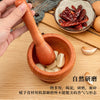 Household Grinder Pressing And Mashed Garlic Mashing Pot Manual Mashing Medicine Pot Jujube Wood Pounding Garlic Stone Mortar