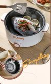 Portable Electric Multifunctional Cooker Household Double Layer Hot Pot Mini Non-stick Cookware for Kitchen and Home Appliance