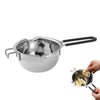 Butter Melting Pot Boiler Pot Melting Bowl Pot With Heat Resistant Silicone Handle 400ml Stainless Steel Pot For Butter Candy