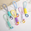 Creative Parachute Braiding Rope Ball Keychain Fashion Colourful Outdoors Tool Key Ring for Women Men Car Handbag Phone Pendant