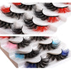 5 Pairs Women Makeup Colored Eyelash Fake Extension Eyelashes Eye Makeup Tool Easy To Wear Eyelashes Extension Thick Eye Shadow