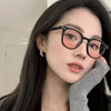 Powder Blusher Glasses Korean Oversized Gradual Pink Sunglasses Fashion Computer Goggle Women's Gift Blue Light Blocking Glasses