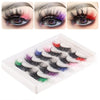 5 Pairs Women Makeup Colored Eyelash Fake Extension Eyelashes Eye Makeup Tool Easy To Wear Eyelashes Extension Thick Eye Shadow