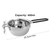 Butter Melting Pot Boiler Pot Melting Bowl Pot With Heat Resistant Silicone Handle 400ml Stainless Steel Pot For Butter Candy