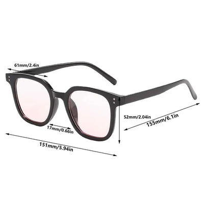 Powder Blusher Glasses Korean Oversized Gradual Pink Sunglasses Fashion Computer Goggle Women's Gift Blue Light Blocking Glasses