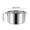 3.5/6.2/10L Stock Pot Soup Pot Stainless Steel Soup Bucket Cooking Pot Steamer Cookware Stew Pot Canning Pot Sauce Pot With Lid