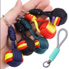 Creative Parachute Braiding Rope Ball Keychain Fashion Colourful Outdoors Tool Key Ring for Women Men Car Handbag Phone Pendant