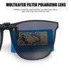 Polarized Clip-on Flip Up Sunglasses Easy to Use Durable UV400 Lenses Great for Racing Skiing LL@17